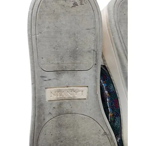 Lanvin DBB1 8 Beaded Sequin Hi Top Sneaker Trainer Casual Boho Distressed Skater Lanvin DBB1 8 Beaded Sequin Hi Top Sneaker Trainer Casual  main image 2